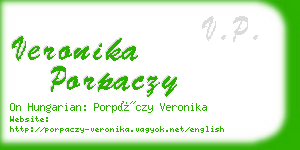 veronika porpaczy business card